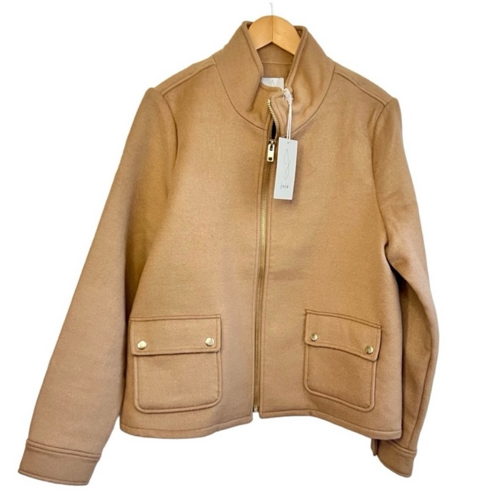 NWT Joie Camel Jacket with Stand Up Collar